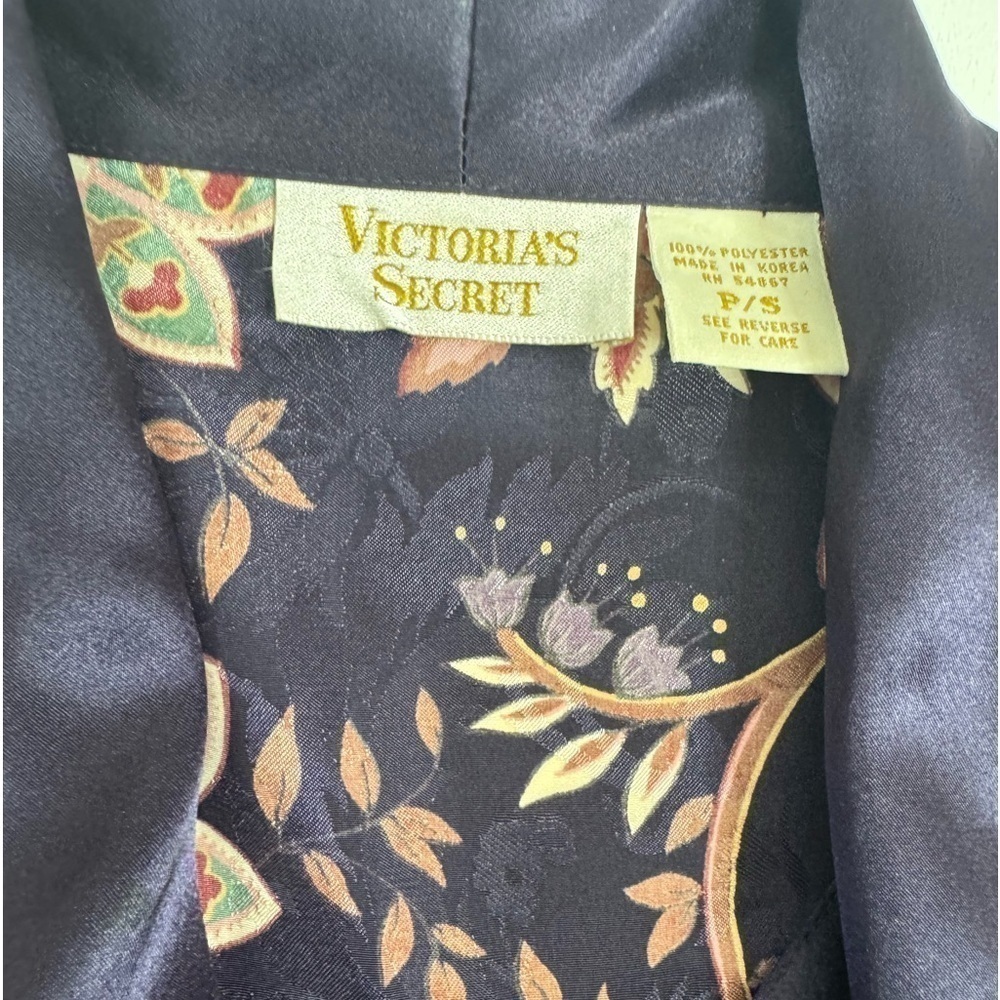 Victoria Secret VTG Gold Label Satin Nightgown Robe Small Petite - Picture 3 of 11